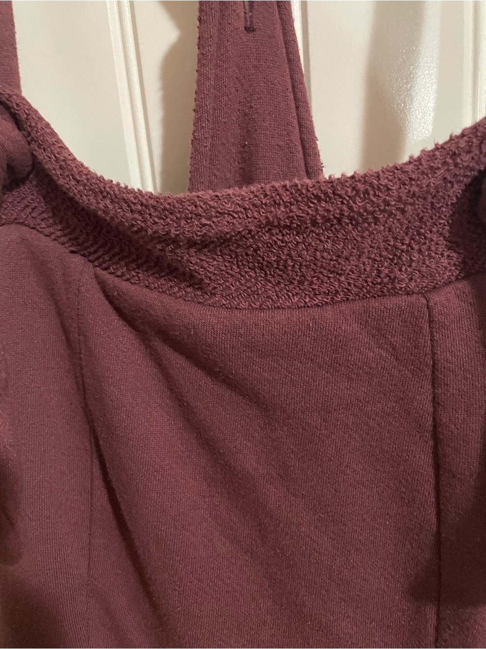 BUCKETLIST Wide-Leg Tie-Strap Jumpsuit in Burgundy - Picture 6 of 7